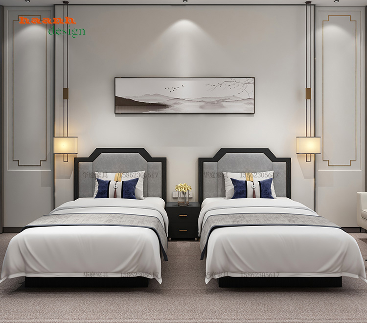 Giường khách sạn gỗ tự nhiên