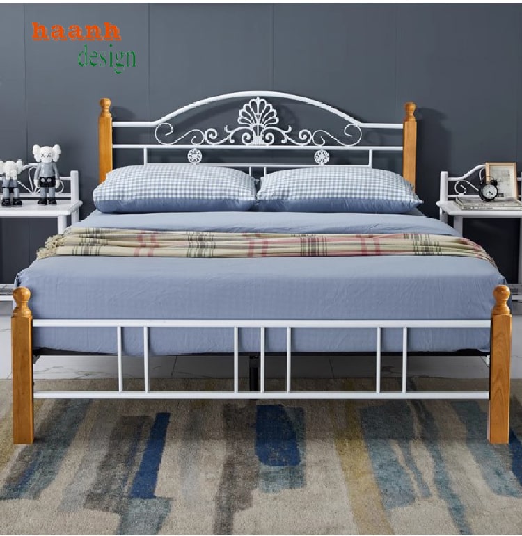Giường ngủ sắt mỹ thuật đẹp – Đậm phong cách châu Âu-GNS 006