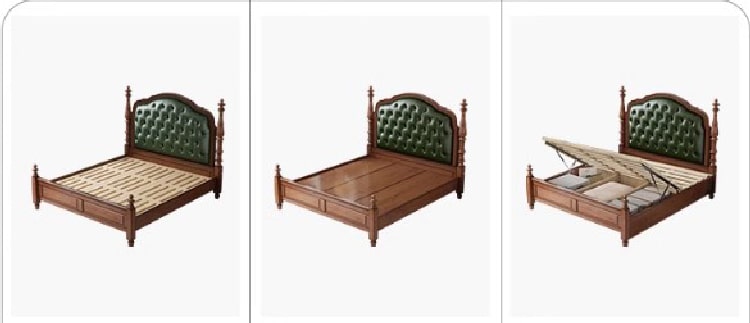giường gỗ tân cổ điển