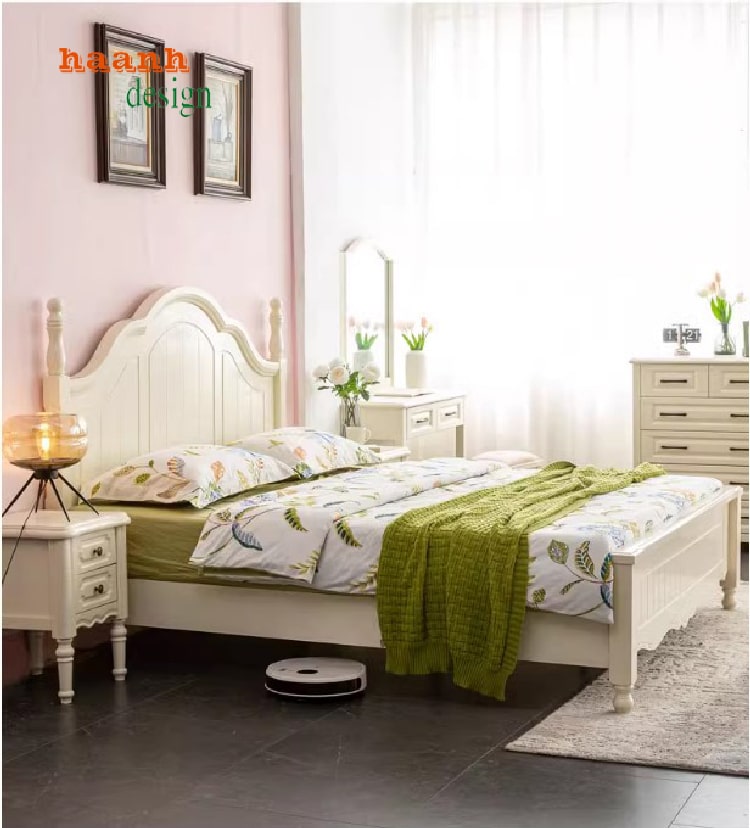Giường Ngủ Gỗ Tân Cổ Điển