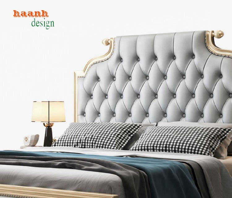giường ngủ tân cổ điển gỗ tự nhiên