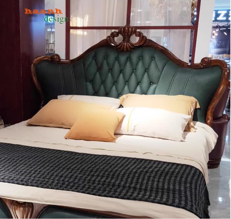 Giường ngủ gỗ tân cổ điển châu âu
