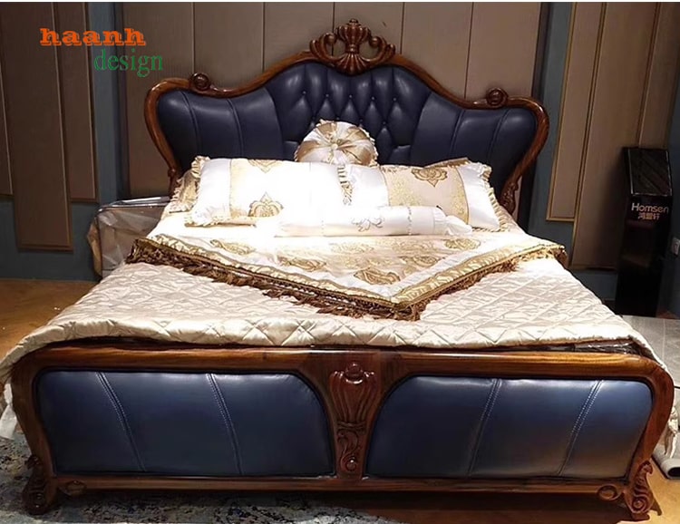 Giường ngủ gỗ tân cổ điển châu âu