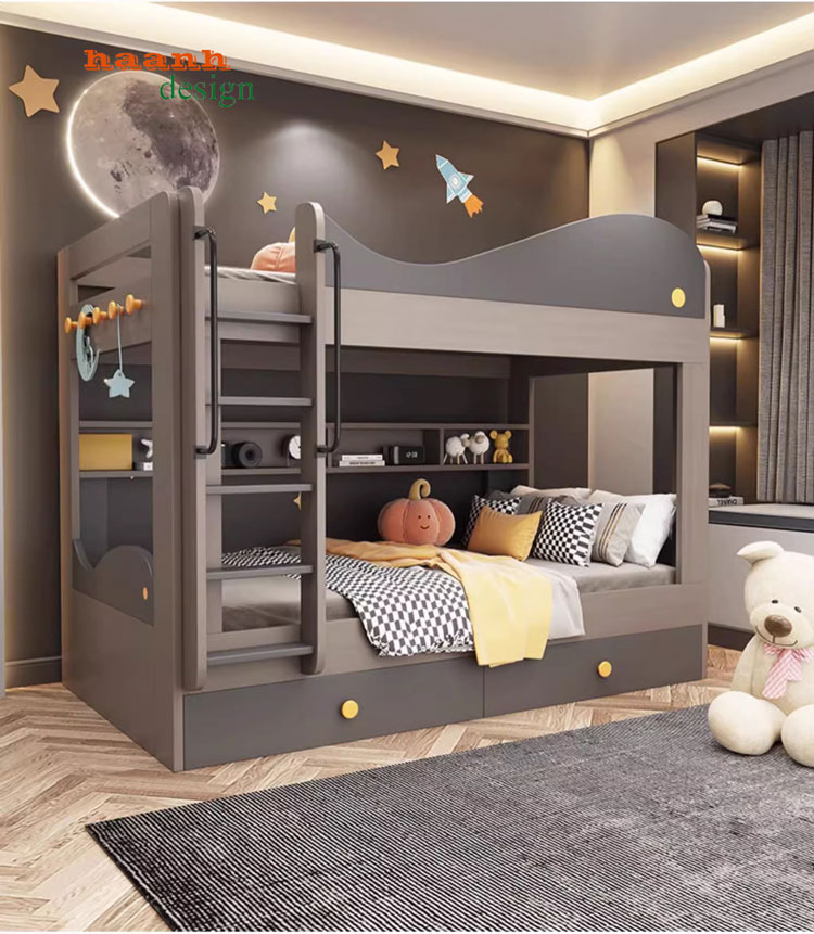 Giường tầng trẻ em gỗ công nghiệp