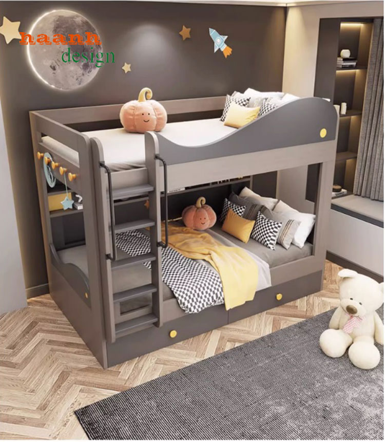 Giường tầng trẻ em gỗ công nghiệp