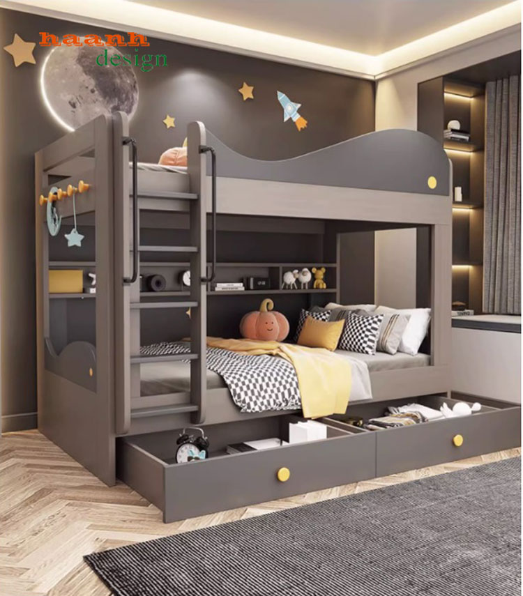 Giường tầng trẻ em gỗ công nghiệp