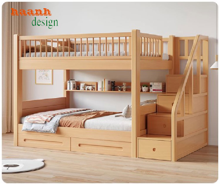 giường tầng gỗ tự nhiên cho bé