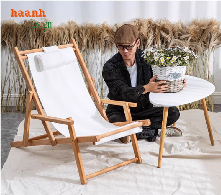 ghế thư giãn hồ bơi gỗ teak