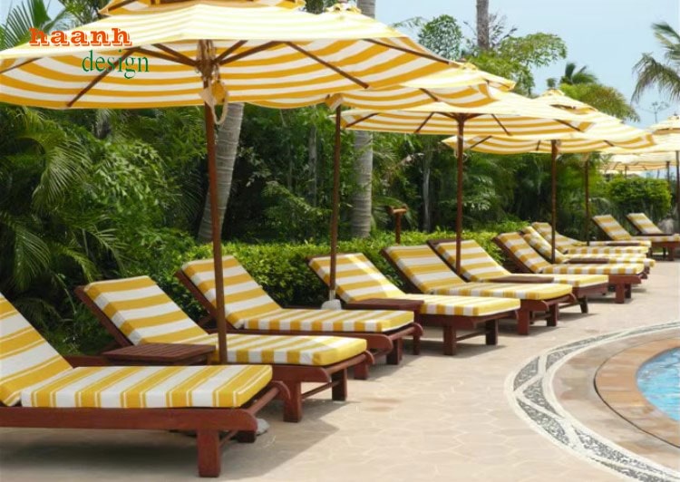 Giường thư giãn hồ bơi gỗ teak Sự lựa chọn hoàn hảo-GTT 009