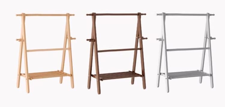 kệ treo quần áo chữ A bằng gỗ sồi