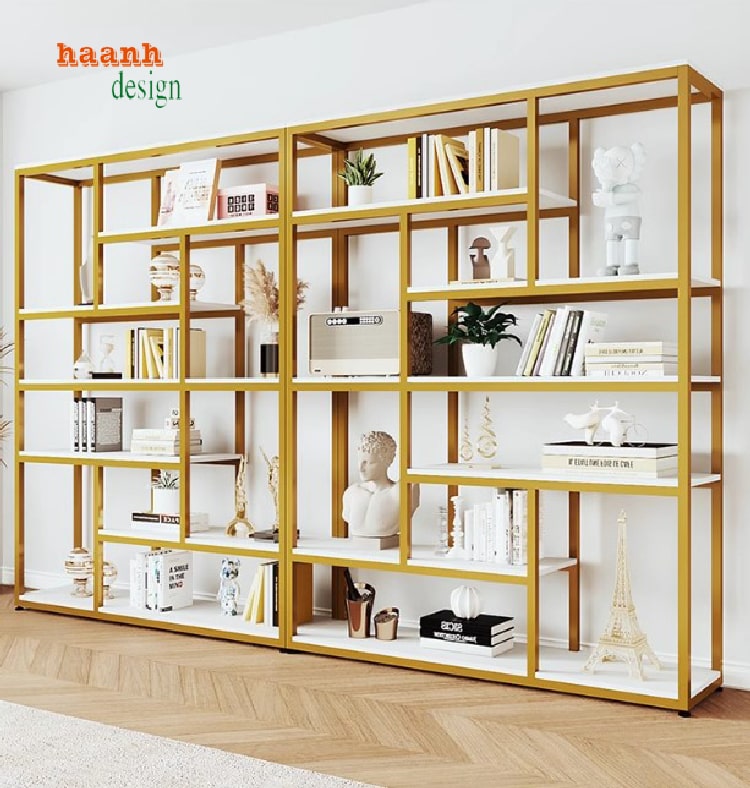 Kệ Sắt Trang Trí Gỗ – Giải Pháp Trang Trí Nội Thất Đẹp-KTS 014