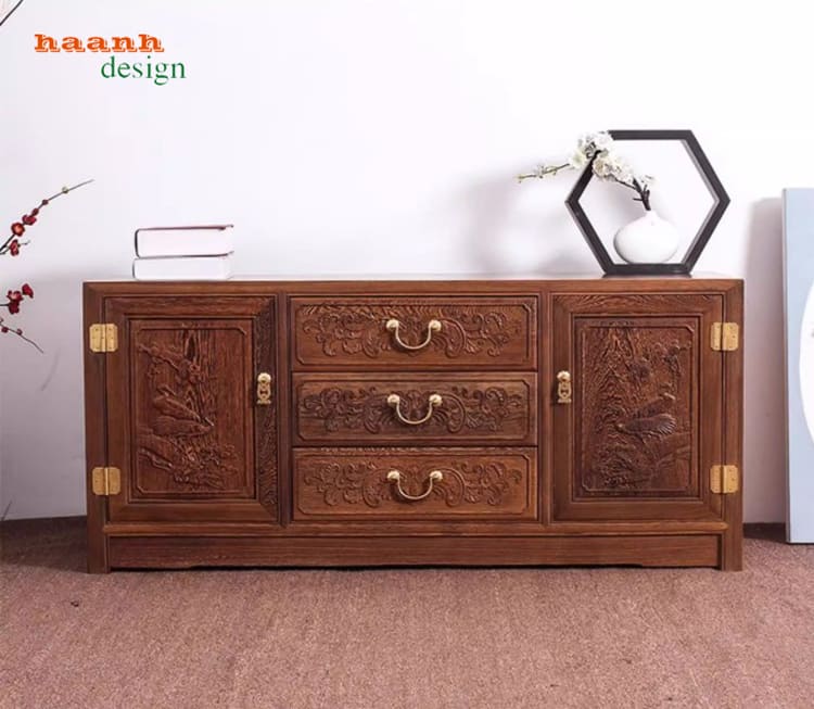 kệ tivi bằng gỗ hương nam phi