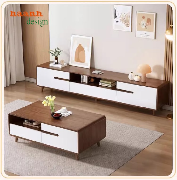 Kệ tivi phòng khách hiện đại gỗ Melamine chống ẩm cao cấp-KCH 004