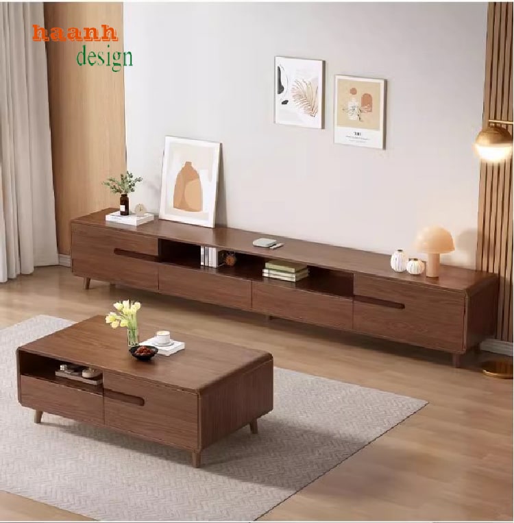 Mẫu kệ tivi gỗ đẹp với nhiều màu sắc vân gỗ khác nhau