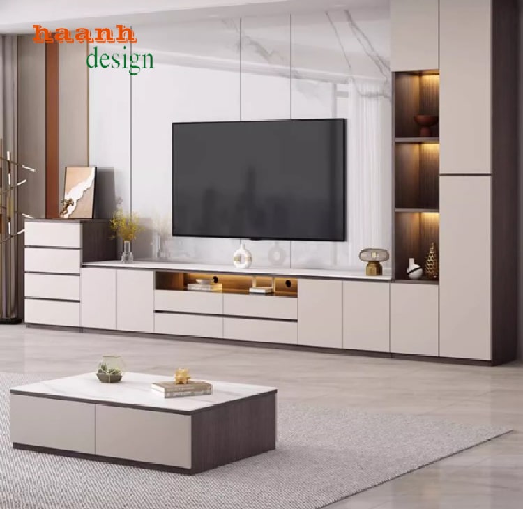 Tủ kệ ti vi phòng khách hiện đại chất liệu gỗ công nghiệp chống ẩm