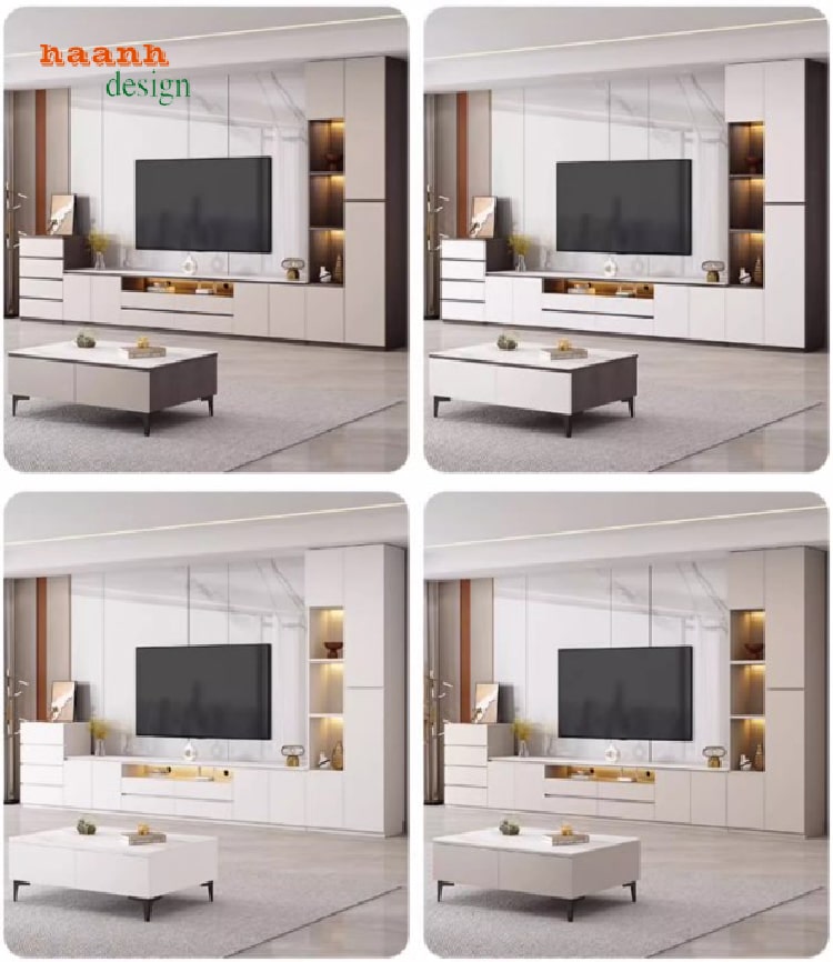 Tủ kệ ti vi phòng khách phong cách Bắc Âu đẹp tinh tế