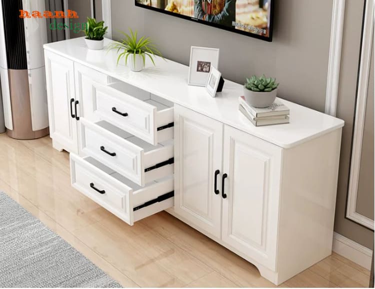 mẫu kệ tivi gỗ công nghiệp đẹp cho phòng khách hiện đại