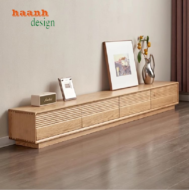 Mẫu kệ tivi phòng khách gỗ sồi đáng mua nhất năm 2025-KTH 011