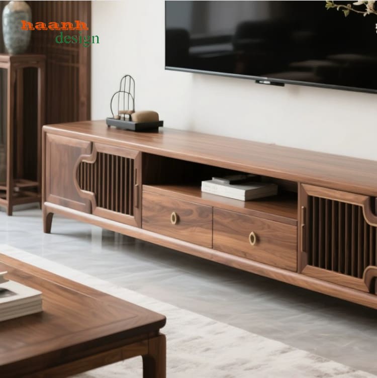 kệ tivi gỗ óc chó nhập khẩu Bắc Mỹ