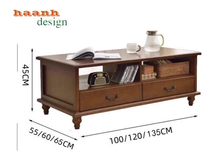 Kệ ti vi gỗ phòng khách tân cổ điển