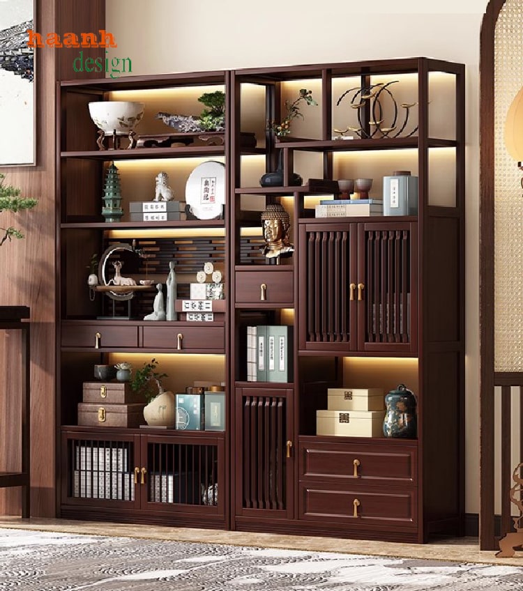 Sáng tạo không gian với kệ gỗ trang trí bày đồ-KTT 012