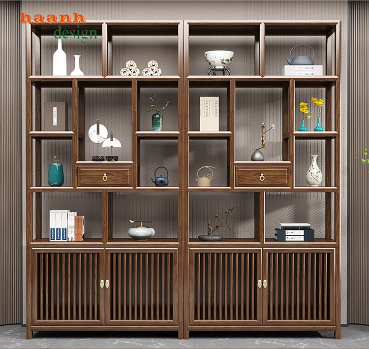 Kệ trang trí bày đồ gỗ giả cổ