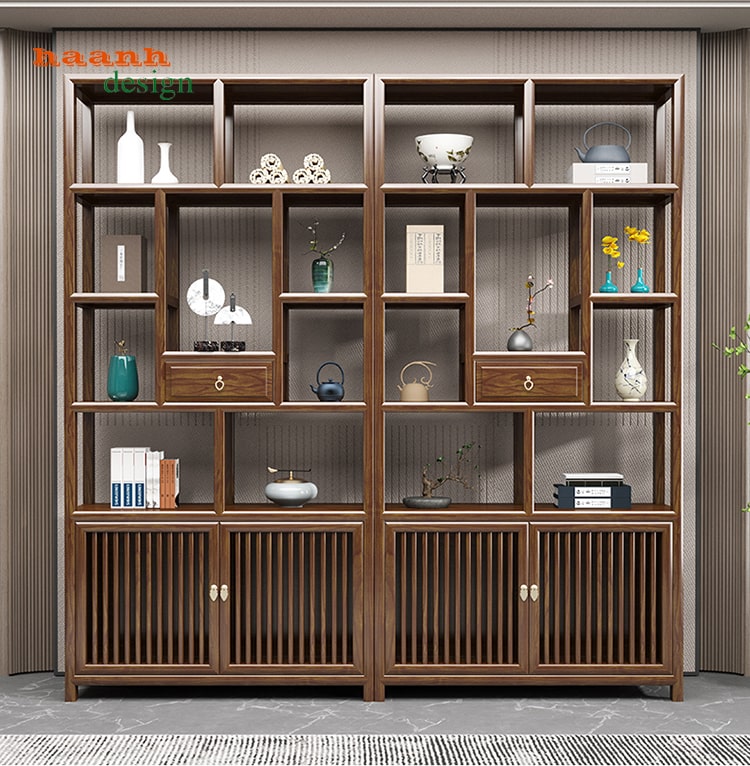 Kệ trang trí bày đồ gỗ giả cổ