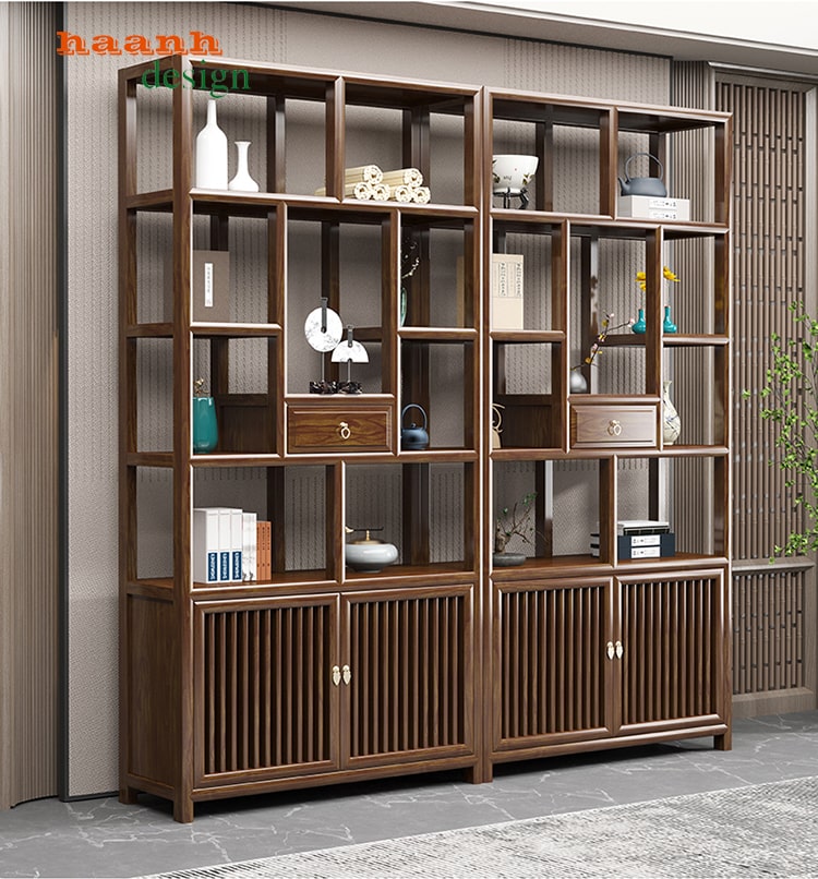 Kệ trang trí bày đồ gỗ giả cổ