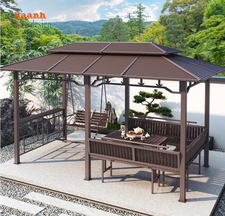 Tạo cảm hứng cho khu vườn với nhà chòi kẽm ngoài trời-NSC 015