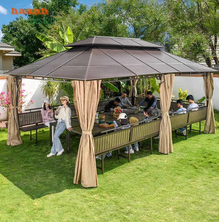 nhà chòi kẽm sân vườn