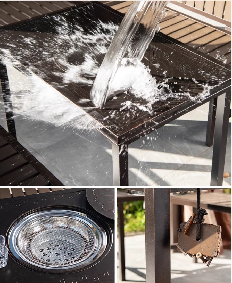 Nhà chòi kẽm ngoài trời