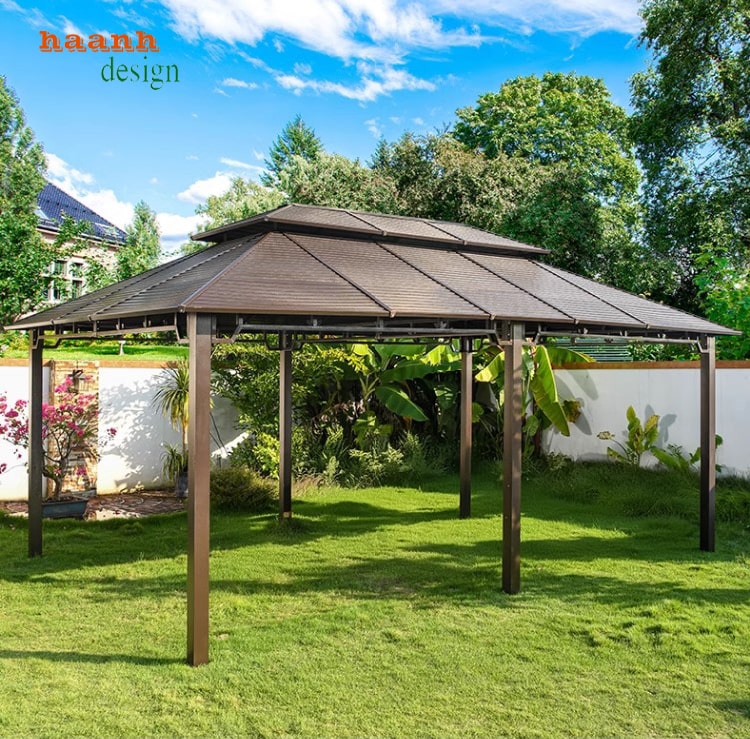 nhà chòi kẽm sân vườn