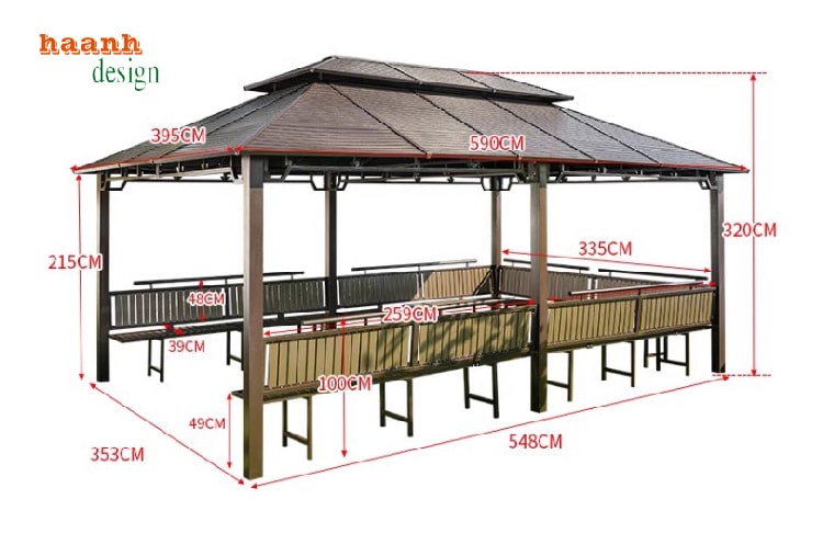 nhà chòi kẽm sân vườn