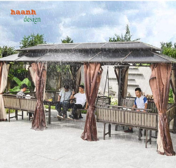 Nhà chòi kẽm ngoài trời