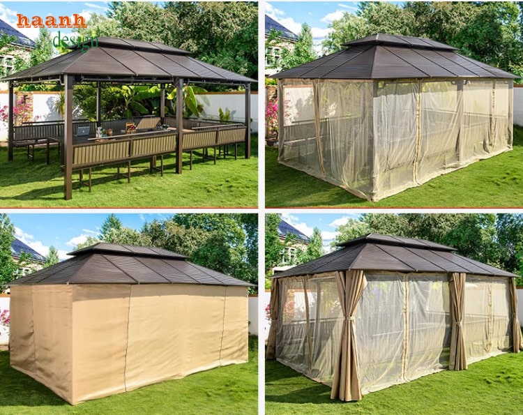 nhà chòi kẽm sân vườn