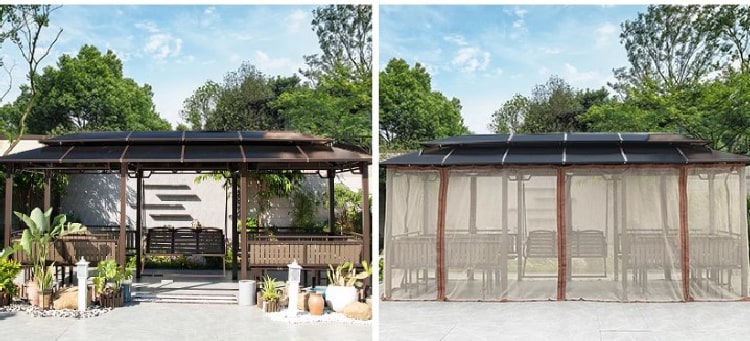 Nhà chòi kẽm ngoài trời