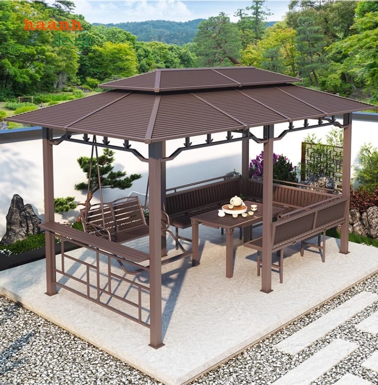 nhà chòi kẽm ngoài trời