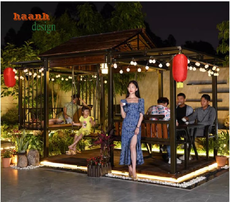 chòi nghỉ sân vườn bằng sắt