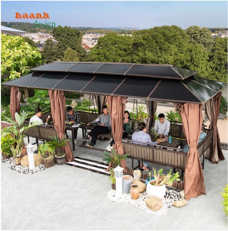 Nhà chòi kẽm ngoài trời