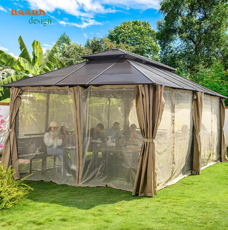 nhà chòi kẽm sân vườn