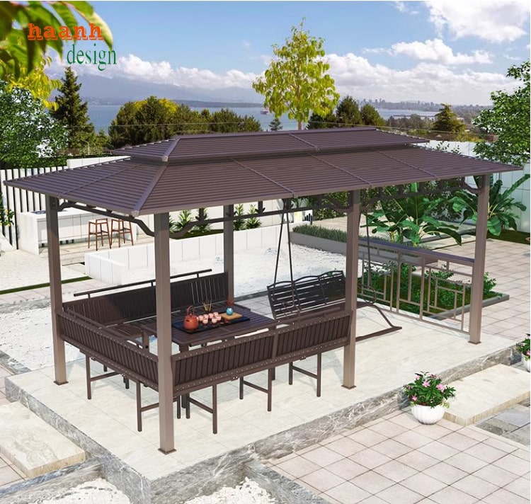 nhà chòi kẽm ngoài trời