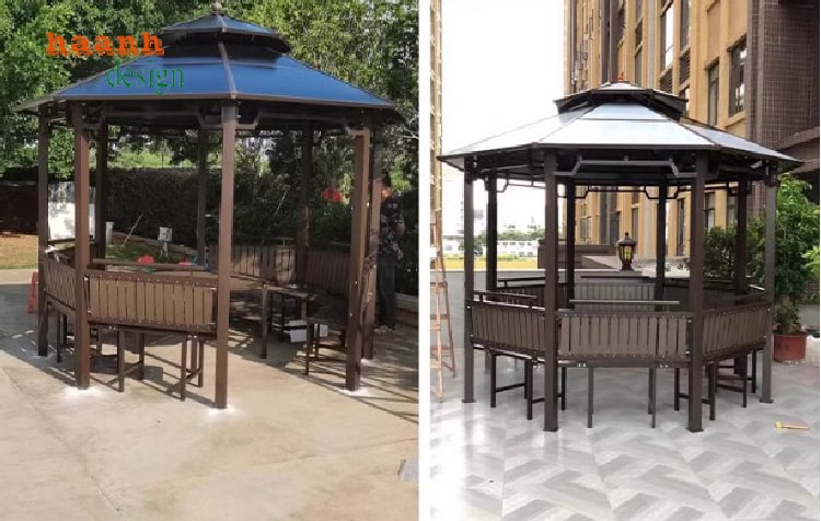 Nhà chòi kẽm ngoài trời