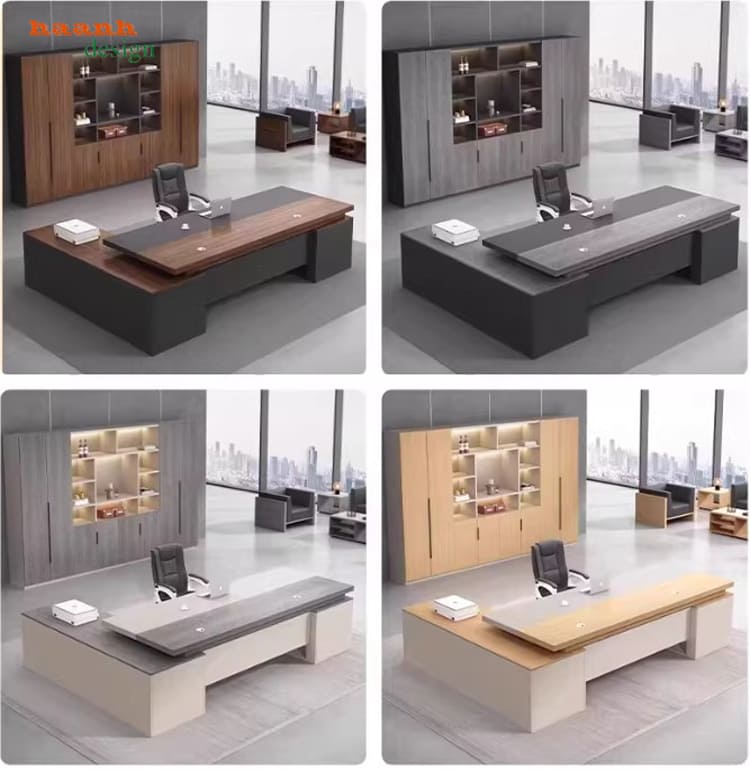 bàn giám đốc gỗ công nghiệp cao cấp chất lượng
