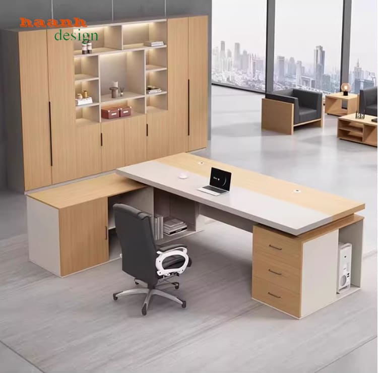mẫu bàn giám đốc gỗ công nghiệp đẹp hiện đại
