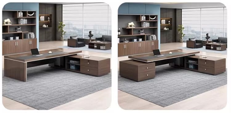 bàn làm việc giám đốc hiện đại gỗ mdf chống ẩm