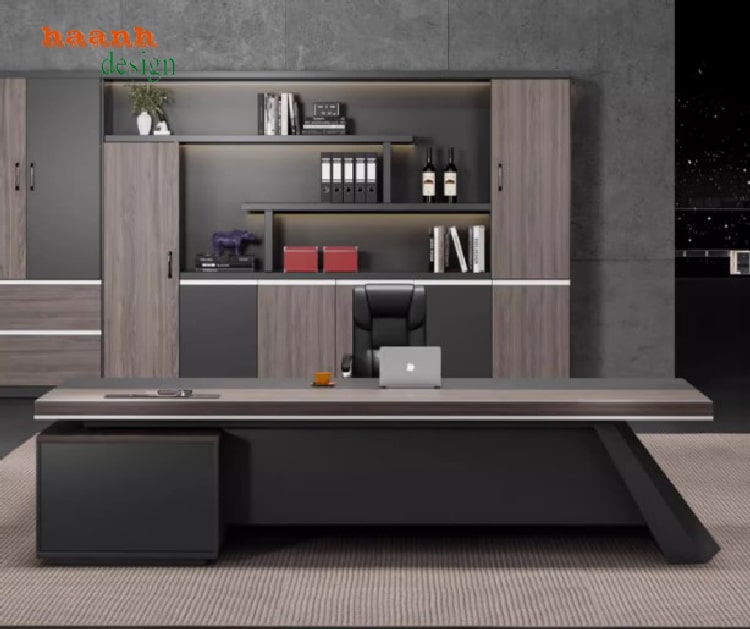 Chi tiết thiết kế bàn làm việc lãnh đạo hiện đại phong cách độc đáo