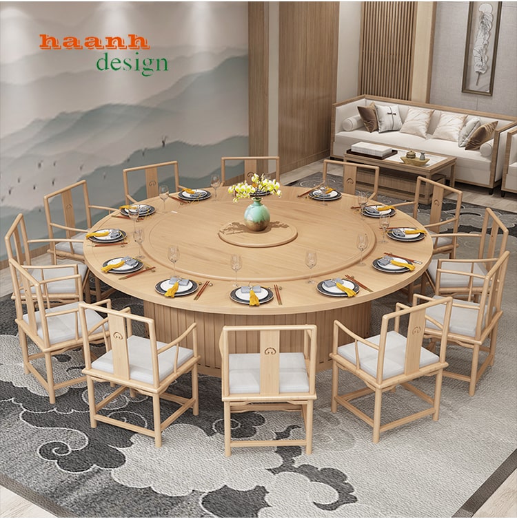 Bàn ghế ăn nhà hàng phong cách á đông