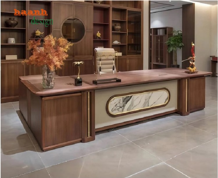 bàn làm việc lãnh đạo gỗ cao cấp