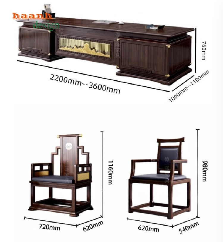 bàn ghế gỗ phòng lãnh đạo
