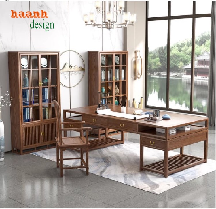 Bàn Làm Việc Gỗ Á Đông